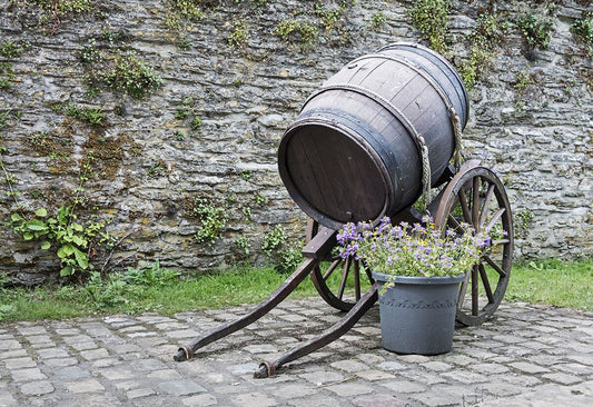 Repurposed oak barrel