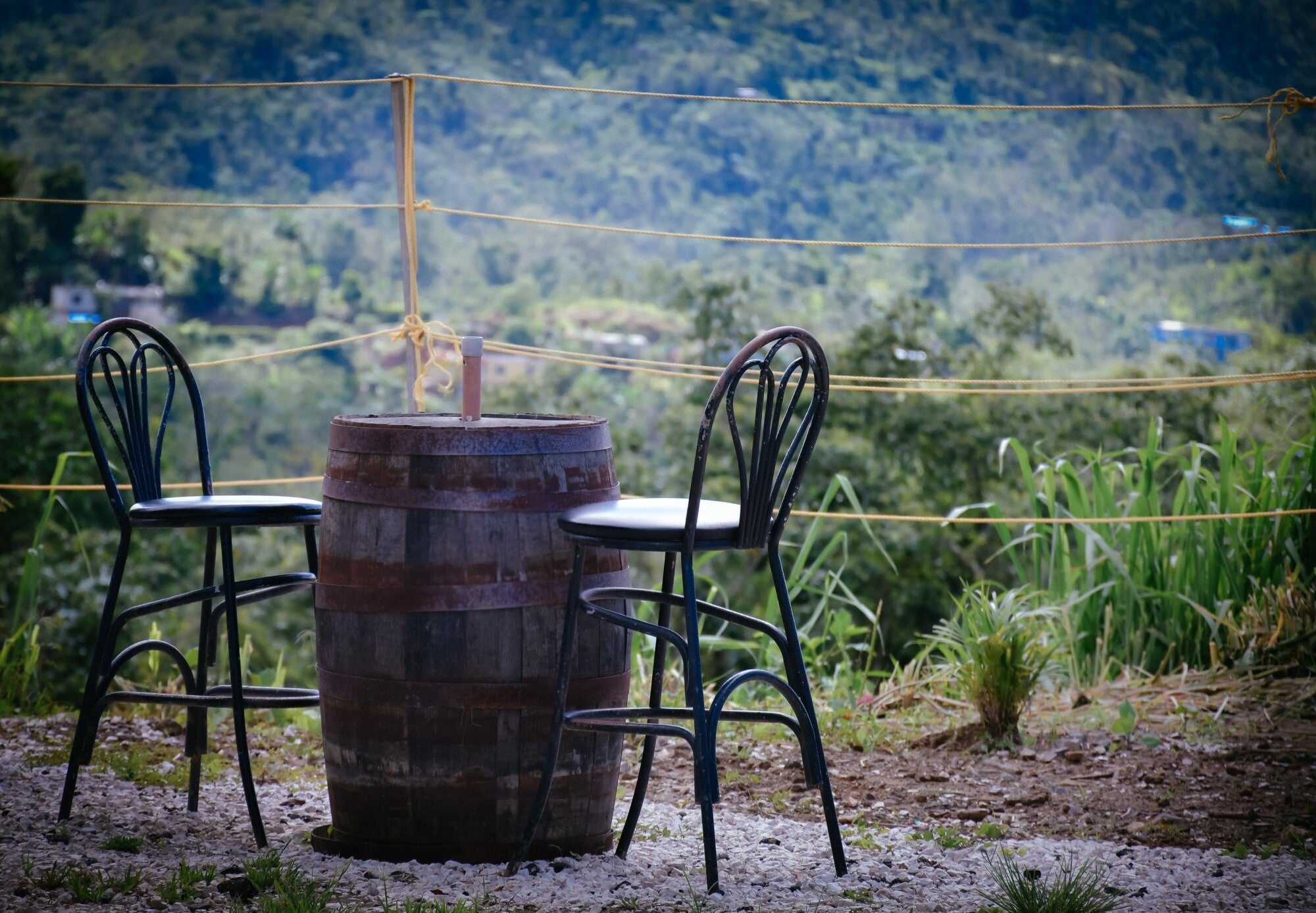 Rustic best sale barrel chair