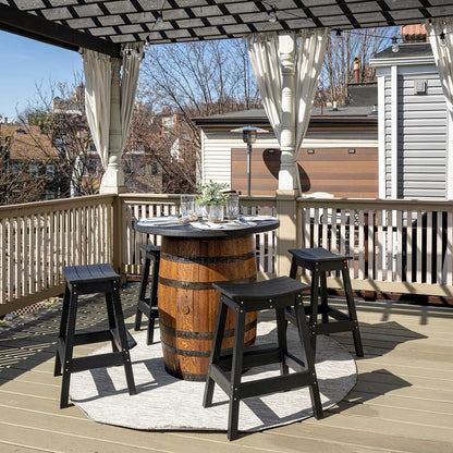 Outdoor Whiskey Barrel Pub Tables