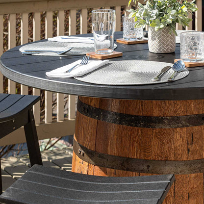 Outdoor Whiskey Barrel Pub Tables